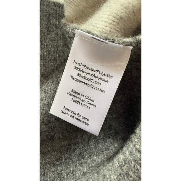 Paisley & Gray Gray Turtleneck Sweater  Slim Fit Men’s Cable Knit Pullover Sz L - Picture 7 of 8